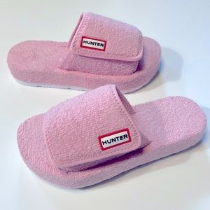 NWOT: Hunter Women’s Terry Towelling Beach Platform Adjustable Slide
